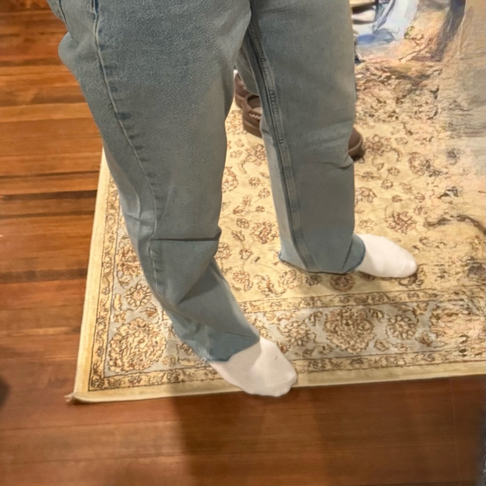 Zara Sky Blue Relaxed Jeans